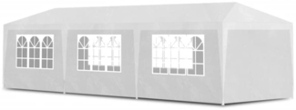 vidaXL Partyzelt, Polyäthylen weiß, 3x9 m