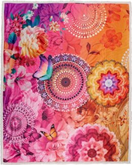 Hip Kuscheldecke, sehr weich, mit Wendeoptik, Polyester, Rosa, 130x160 cm