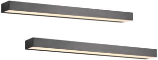 2er SET LED Badezimmer Wandleuchten Up-Down Schwarz, 60cm lang