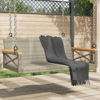 vidaXL Hängebank Grau 109x62x40 cm Poly Rattan 368153