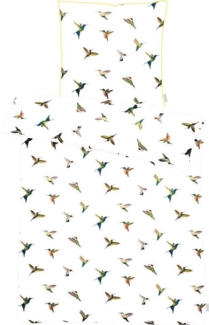 APELT Bettwäsche Kolibri, Mako-Satin, 2 teilig, stylische bunte Vögel