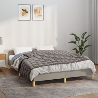 vidaXL Gewichtsdecke Stoff, 1 x Gewichtsdecke, Dunkelgrau, 120x180 cm, Stoff, 9 kg