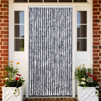 vidaXL Insektenschutz-Vorhang Silbern 90x220 cm Chenille 284286