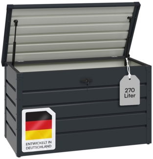 STEELSØN 'Dorado' Aufbewahrungsbox, Metall, anthrazit, 270 Liter, 63x62x100 cm, wasserdicht und abschließbar