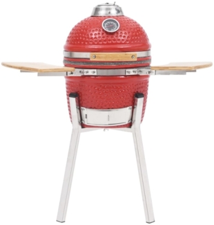 vidaXL Kamado-Holzkohlegrill, Keramik, 76 cm, rot