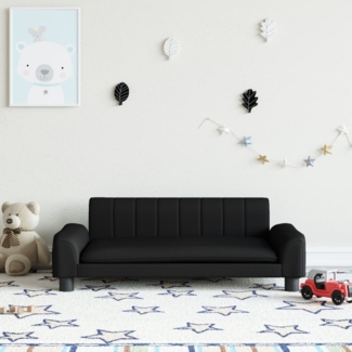 vidaXL Kindersofa Schwarz 90x53x30 cm Kunstleder 3196263