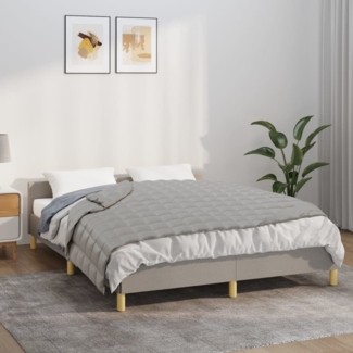 vidaXL Gewichtsdecke Stoff, 1 x Gewichtsdecke, Hellgrau, 137x200 cm, Baumwolle, 10 kg