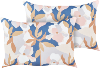 Gartenkissen 2er Set Blumenmuster VEREZZI 40 x 60 cm Bunt