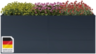STEELSØN 'Icarus' Hochbeet, Metall, anthrazit, wetterfest, 200x75x80 cm