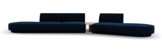 Micadoni Modulares Sofa Miley 5-Sitzer ohne Armlehnen Rechts Samtstoff Königsblau