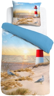 Leuchtturm Bettwäsche Digitaldruck ESPiCO Sleep and Dream 135 x 200 + 80 x 80 cm