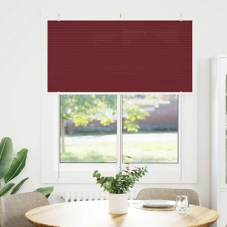 vidaXL Plissee Bordeauxrot 120x150 cm Stoffbreite 119,4 cm Polyester 4015249