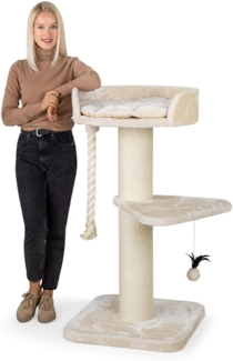Happypet Kratzbaum FELIX, Katzenbaum 'Felix', Gesamthöhe 120 cm, mit Spielseil und Liegemulde