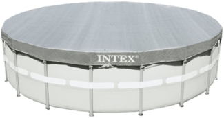 Intex Poolplane Deluxe rund, Polyethylen grau, 488/508 cm