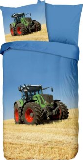 good morning Renforcé Kids Bettwäsche 2 teilig Bettbezug 135x200 cm Kopfkissenbezug 80x80 cm Tractor 4208.99.08 Multi