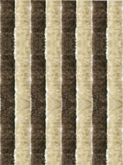 Flauschvorhang 100x220cm ( Beige-Braun ), perfekter Insekten- und Sichtschutz für Ihre Balkon- und Terrassentür, viele Farben