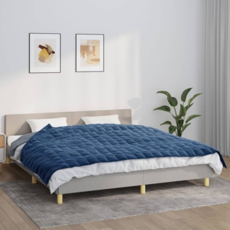 vidaXL Gewichtsdecke Stoff, 1x Gewichtsdecke, Blau, 155x220 cm, Stoff, 11 kg