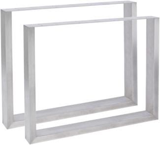 CLP 2er Set Tischbeine Velden aus Vierkantprofilen,edelstahl 80 cm