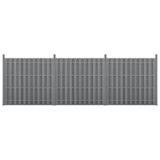 WPC Gartenzaun Langero 185x562 cm Grau neu. holz