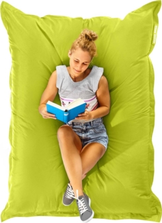 Green Bean® Outdoor Sitzsack, waschbar & wetterfest, Polyester-PVC-Stoff, Hellgrün, 140x180 cm, 380 Liter