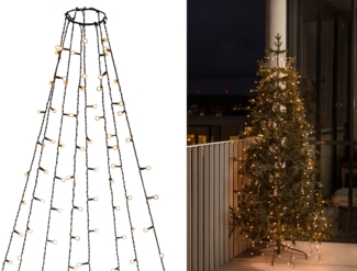 KONSTSMIDE No. 6327-800 LED Baummantel mit Globes 240 bernsteinfarbene Dioden IP44