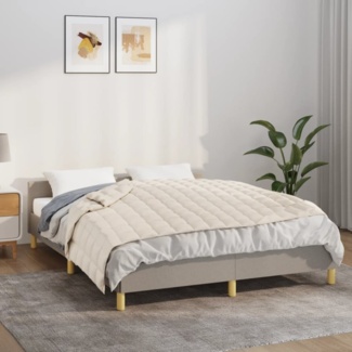 vidaXL Gewichtsdecke Stoff, 1 x Gewichtsdecke, Creme, 122x183 cm, Baumwolle, 5 kg