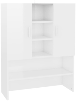 vidaXL Waschmaschinenschrank Hochglanz-Weiß 70,5x25,5x90 cm 808392