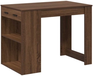 vidaXL Schreibtisch mit Schubladen und Ablage Braun Eichen-Optik 858692