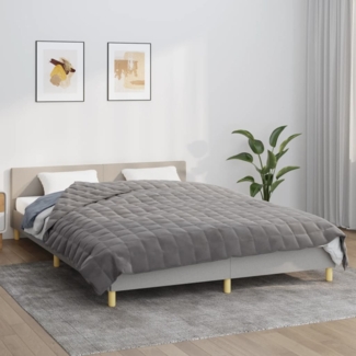 vidaXL Gewichtsdecke Stoff, 1 x Gewichtsdecke, Dunkelgrau, 200x200 cm, Stoff, 13 kg