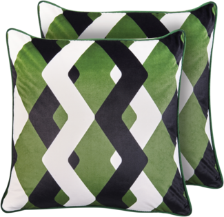 Gartenkissen 2er Set SWAY Geometrisches Muster 45x45 cm Bunt