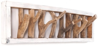 DESIGN DELIGHTS Wandgarderobe WANDGARDEROBE TREIBHOLZ UNIKAT, 80x22 cm (BxH), Garderobe, Hakenleiste