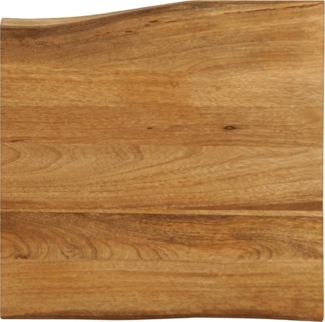 vidaXL Tischplatte mit Baumkante 80x80x2,5 cm Massivholz Mango 370770