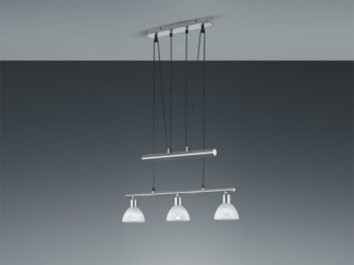 Stilvolle 18 Watt LED Hängeleuchte in Nickel matt