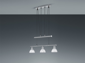 Stilvolle 18 Watt LED Hängeleuchte in Nickel matt
