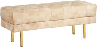 Bank ROSEVILLE Beige Samtstoff