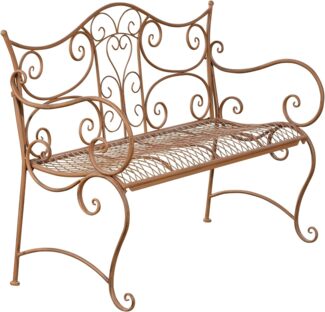 CLP 'Tara' Gartenbank, Metall Antik braun, 89 x 47 x 113 cm
