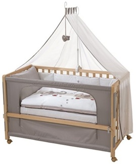 roba Roombed 'Jumbotwins' - 60 x 120 cm - Baby- & Beistellbett zum Elternbett - Inkl. Textilausstattung