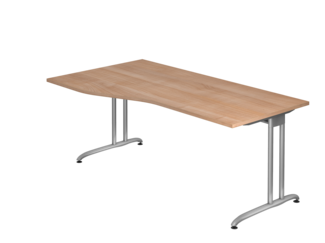 'BS18' Schreibtisch C-Gestell 180x100 / 80cm Nussbaum