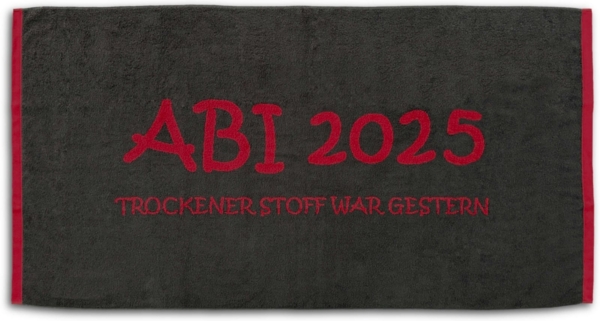 Abi Strandlaken 2025 Anthrazit Kaminrot 80x160 cm 80 x 160 cm