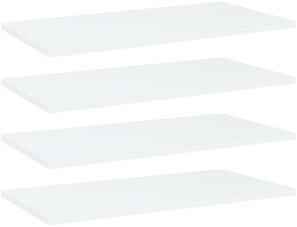 vidaXL Bücherregal-Bretter 4 Stk. Weiß 60x30x1,5 cm Holzwerkstoff 805234