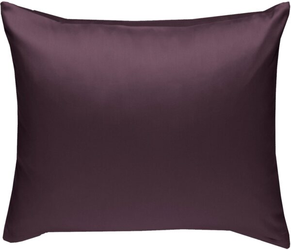 Bettwaesche-mit-Stil Mako-Satin / Baumwollsatin Bettwäsche uni / einfarbig brombeer Kissenbezug 40x40 cm