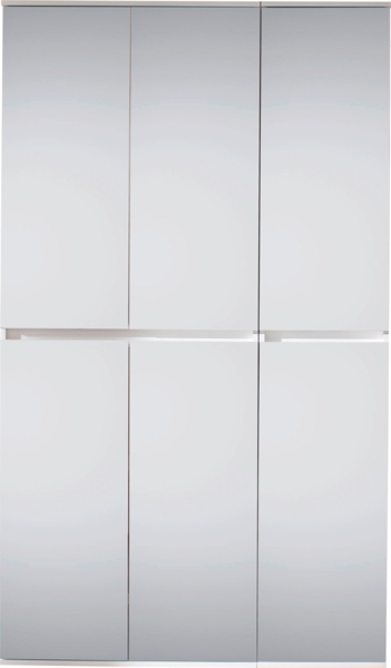Garderobenschrank 'Mirror', 6-türig, Aufbaumaß (BxHxT) 111 x 191 x 34 cm, weiß