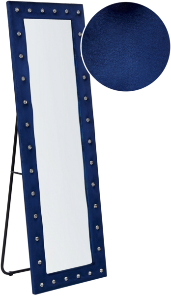 Standspiegel ANSOUIS 150 cm Samtstoff Marineblau