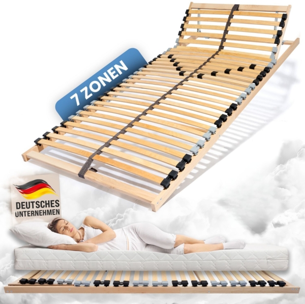 Coemo 7-Zonen Lattenrost ERGO K 80x190 Kopfteil verstellbar, Selbstbausatz