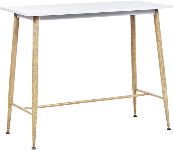 Esstisch weiß / heller Holzfarbton 90x50 cm CHAVES