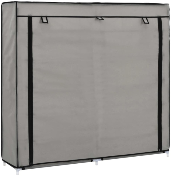 vidaXL Schuhschrank mit Abdeckung Grau 115 x 28 x 110 cm Stoff 282434