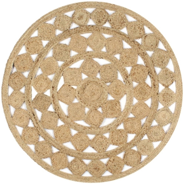 vidaXL Teppich Handgefertigt Jute Geflochten 120 cm [133711]