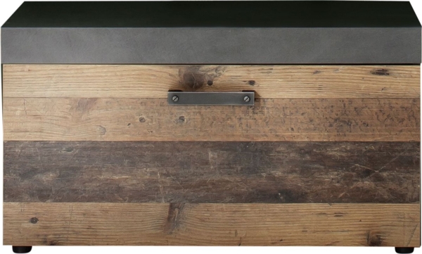 Sitzbank Garderobe Indy | Old Used Wood / Matera grau | Shabby Look