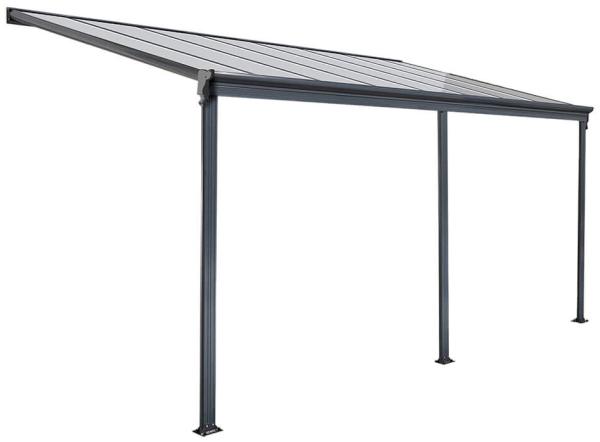 HOME DELUXE 'SOLIS' Terrassenüberdachung, Aluminium grau, 495 x 303 x 226/278cm