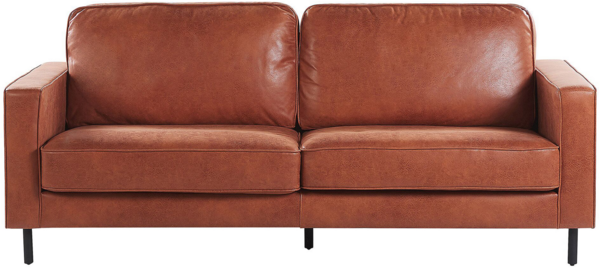 3-Sitzer Sofa Lederoptik goldbraun SAVALEN